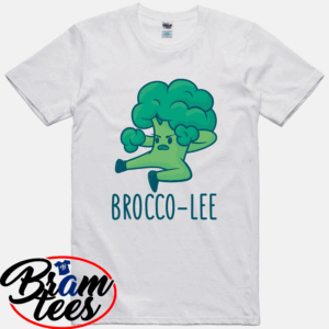Vegan Vegetarian Funny Broccoli Bruce Lee Gift Tees