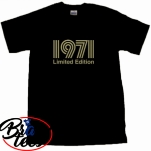 1971 Limited Edition Gold Text Vintage Retro Tees